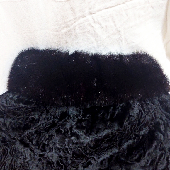 Vintage Heiress Persian Curly Lamb & Mink Fur Jacket - Picture 13 of 14